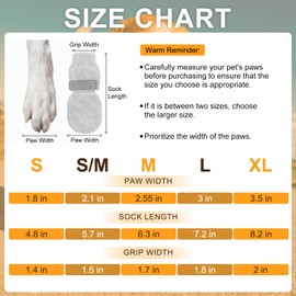 BEAUTYZOO Non Slip Dog Socks to Prevent Licking Paws, Dog Shoes Booties for Hardwood Floors Anti Slip-Thick Grip Works Even When Twisted-Paw Protector for Cold Pavement Small Medium Large Senior Dogs