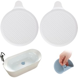Paquete de 2 tapones de silicona para fregadero, tapón de bañera, tapón de drenaje de baño y cocina, cubierta de drenaje, enchufe universal para bañera de baño, sello de goma a prueba de fugas para