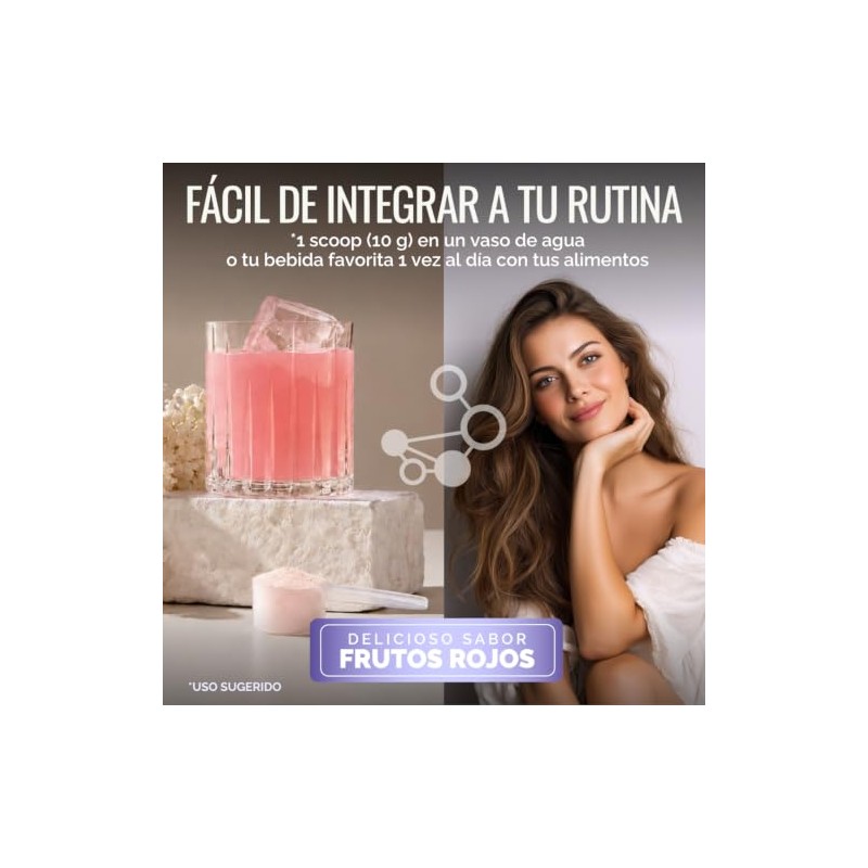 Oby Colágeno Hidrolizado Fuentes Resveratrol Biotina Polvo 500g