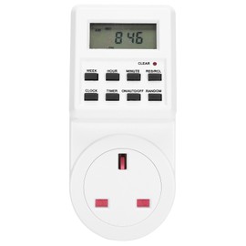 Timer Switch Plug Intelligent Programmable Outlet Timer Socket for Electrical Appliance(TST01UK Plug )