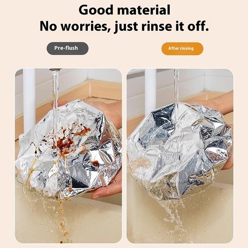 100x Heat Insulation Aluminum Foil For Kitchen Fresh-Keeping Fresh Keeping