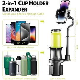 Bracketron Premium TripGrip Universal 2-in-1 Phone Holder &  Cup Holder Expander