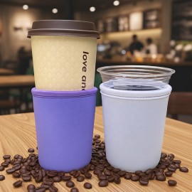 Ice Coffee Cup Sleeve Custom Cup Holder for Coffee Sleeve to Go Reuseable Custom Neoprene Coffee Cup Sleeve Holder for Drinkscolor: Pink leopard (22-24oz Medium)