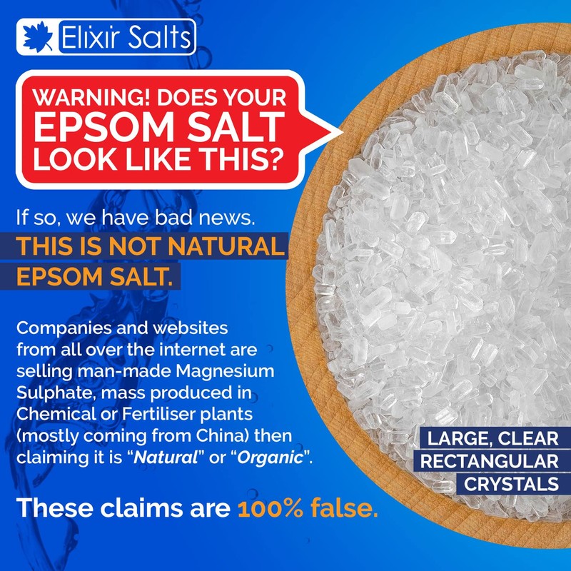 Elixir Gardens Pure Medical FCC Food Grade Organic Epsom Salts