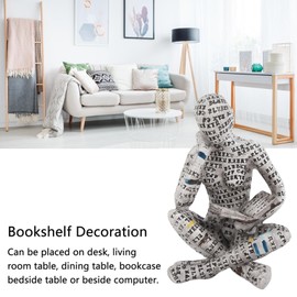 Pssopp Figure of a Reading Woman, Innovative Ornament of a Reading Woman, Hand-painted, Exquisite Workmanship, Vivid Textures, Resin for the Living Room (G)