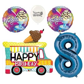 Ultimate Ice Cream Truck and Sundae Party Event Decorations Bouquet of Balloons (8th Birthday)
