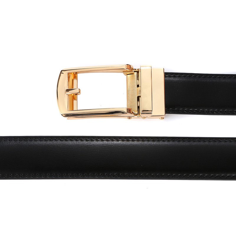 Tonywell Mens Leather Belt 30mm Wide Ratchet Belt with Automatic
