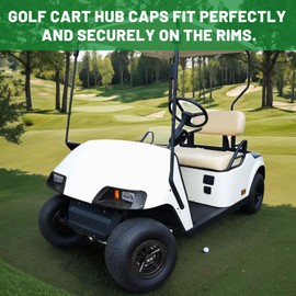 Golf Cart Hubcaps Wheel Covers for EZGO Club Car Yamaha, Golf Cart Hub Caps 8 Inch Snap-on Installation Set of 4, Black