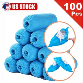 Membrane Solutions 100Pcs Blue Disposable Shoe Covers Non-woven Non-Slip Resistant Dust proof NEW