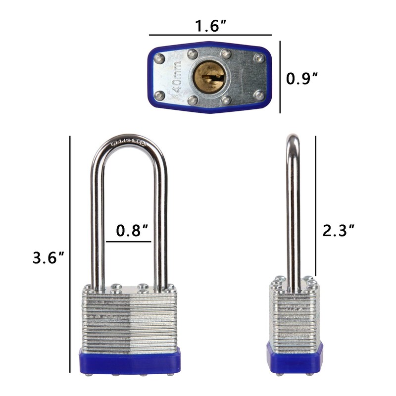 SEPOX® 6 Pcs Pack Keyed-Alike Padlock with Same Key 2Pcs