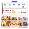 Knpwer 320 Pcs M2.5 Male Female Hex Brass Spacer Standoff