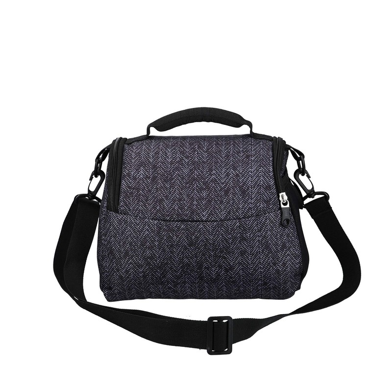 BUILT Insulated Lunch Bag with 'The Professional' Design, Polyester, Black,