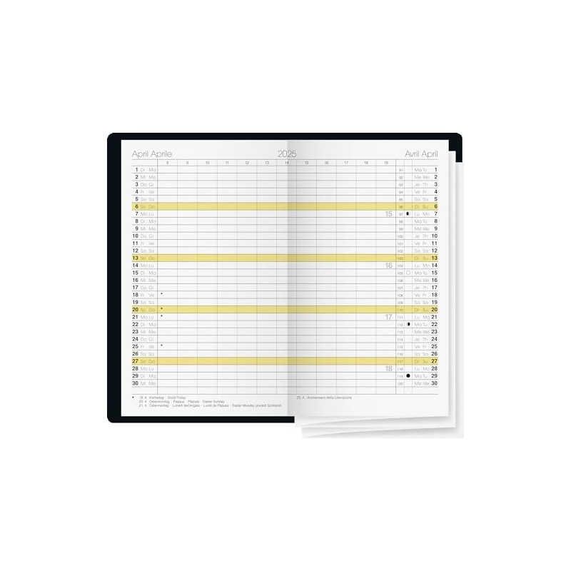 rido/idé Pocket Diary Model GILET Planner (2025), 2 Pages =