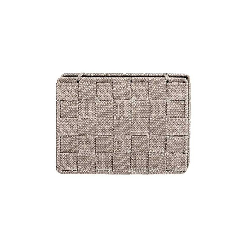 Wenko Adria Storage Basket with Lid, taupe, 14 x 19