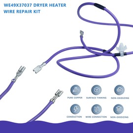 WE49X37037 Dryer Heater Wire Repair Kit Compatible with GE & Hotpoint Dryers Replaces WE49X32946 AP7217217 PS17137283 EAP17137283 For GE WE49X37037 Dryer Heater