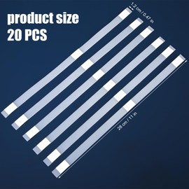 KINBOM 20pcs Glue Strips with Mesh Backing, 0.47in Book Repair Tape Book Glue Binding Repair Thermal Binding Glue Strips for 80-110 Sheet Capacity Albums Pictures Files Book Binding