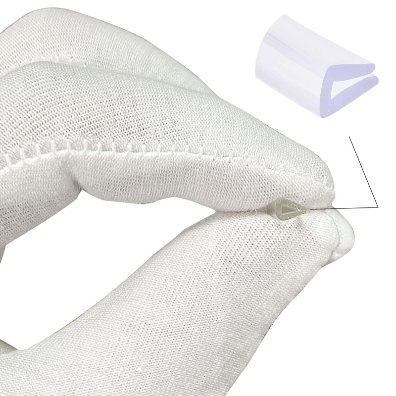 TA-VIGOR Trim Seal, Transparent PVC U-Seal Channel Edge Protector Sheet,