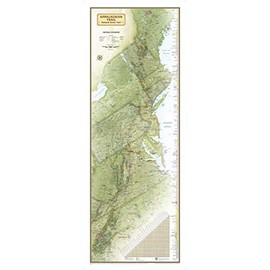 National Geographic: Appalachian Trail Wall Map - 18 x 48 inches - Paper Rolled