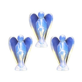 Prayer Angels Guardian Angels Made Opalite Stones, Pocket Size, Free Standing