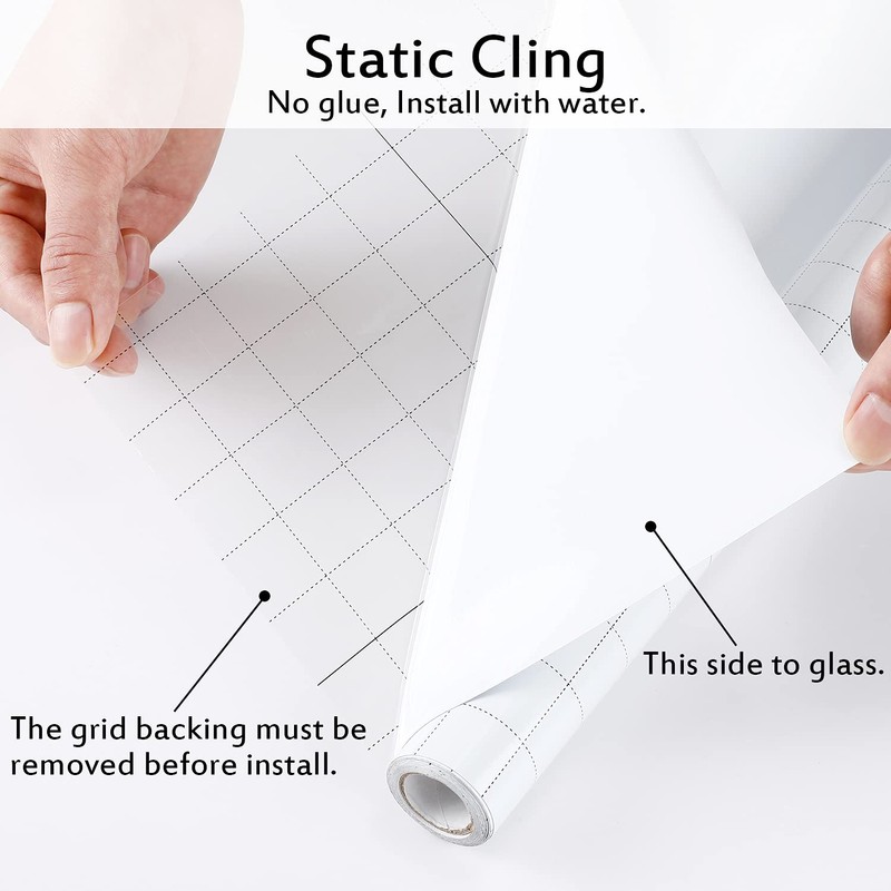 Blackout Window Films, White Sides 100% Light Blocking Window Cover