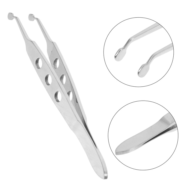 Ipetboom High Precision Men's Eyelid Massage Tweezers Steel Set for