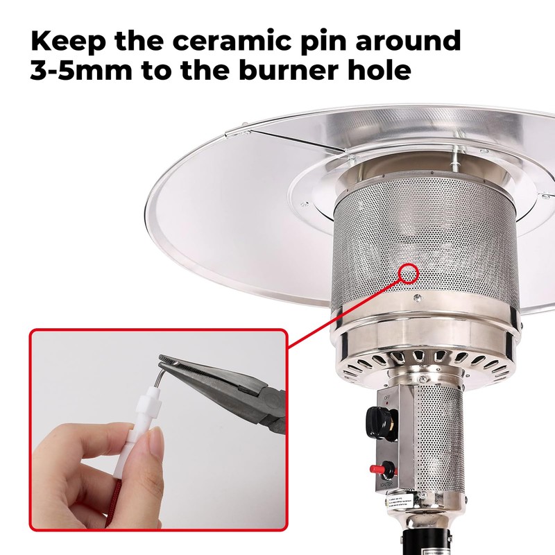 Outdoor Heater Replacement Parts, Piezo Igniter with Cable, Suitable for