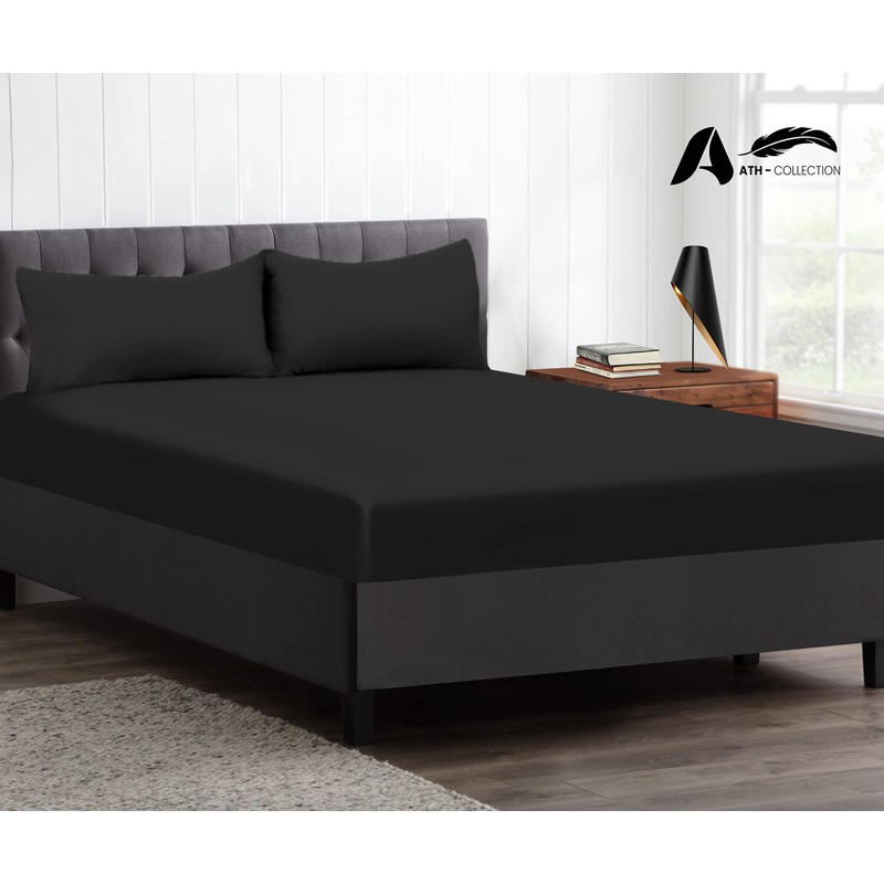 A ATH COLLECTION 300 Thread Count Egyptian Cotton Fitted Sheet