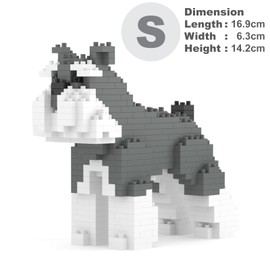 JEKCA Schnauzer Mini 01S | Mini Dog Plastic Building Blocks | Age 14+