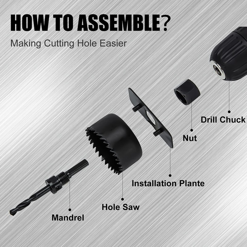 KATA Hole Saw Kit, 18 Pieces Hole Saw Set with