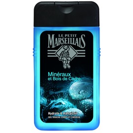 Le Petit Marseillais Shower Gel for Men, Body & Hair, Minerals & Cedar Wood Bottle 3 x 250ml