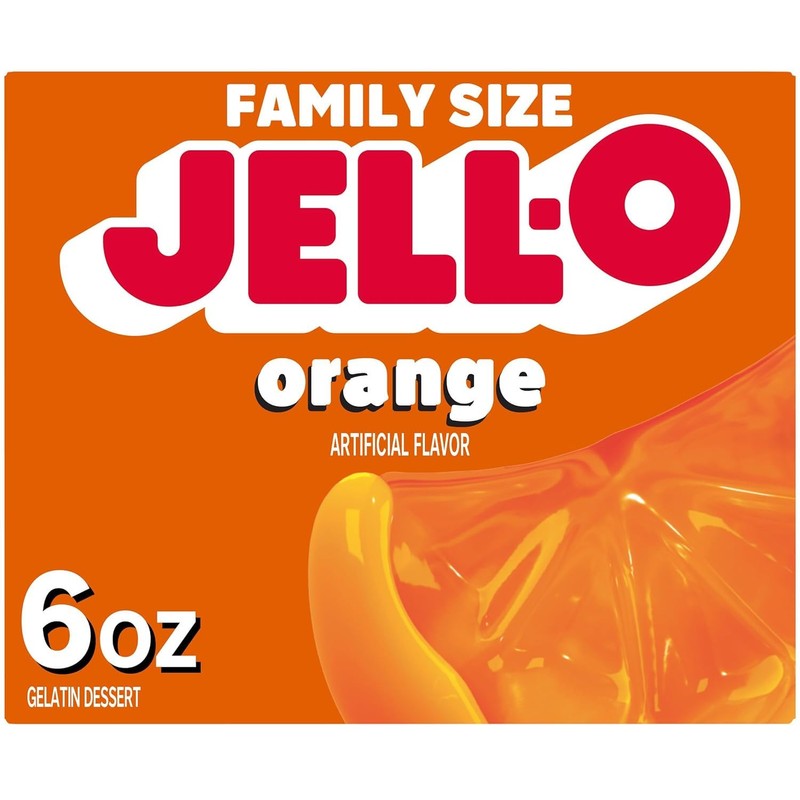Jell-O Variety Pack Orange Cherry Lime Strawberry Raspberry 6 oz