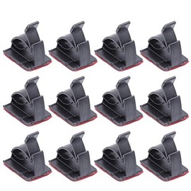 SHOWERORO 50 Piezas Organizador de Cables Adhesivos de Doble Cara Clips Ajustables para Sujetar C...