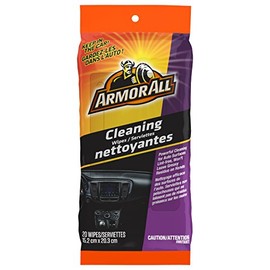 Armor All 18255 Original Cleaning Wipes, Pouch, 20 Wipes