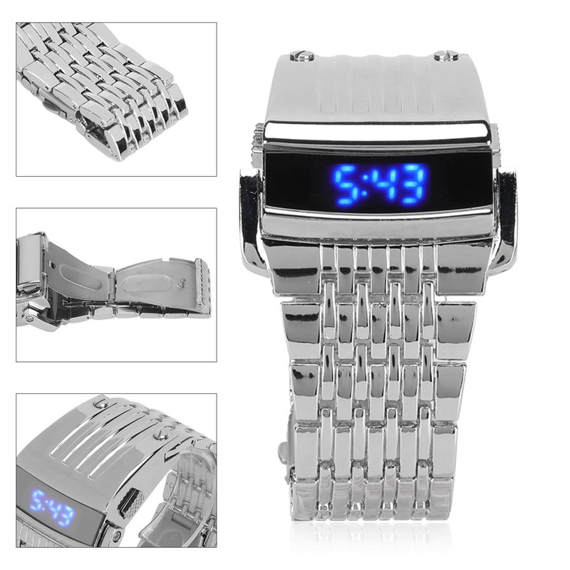 Alloy Watch LED Digital Display Quick Release Fashionable Men Watch