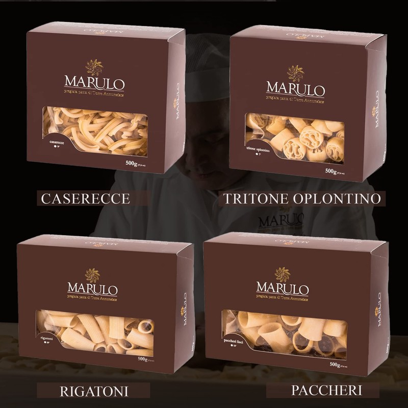 MARULO Pack of 8, Artisan Italian Gourmet Homemade Pasta Gift
