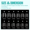 TOMICCA Fake Clear Nails, Short Square False Nail Tips, 216Pcs