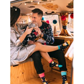 Dedoles Unisex Socks, for Women, Men and Children, Cotton, Many Fun Designs, Football, Bicycle, Horses, Plants, Fire Brigade, Gift, Different Left and Right Designs