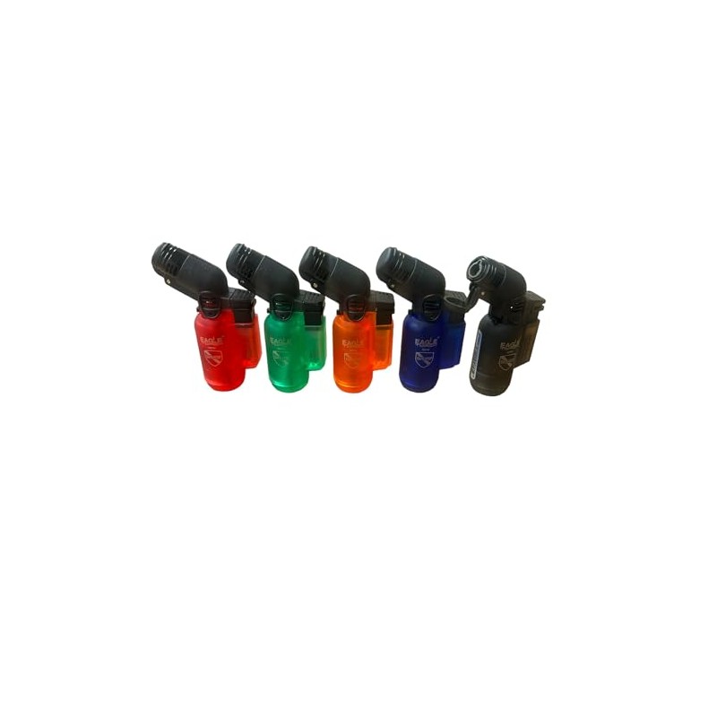 UptownStyle Eagle Torch Mini-Angle Torch Lighter Windproof Refillable Lighter 5-Count,