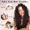 Bouncy Curly Hair Extensions, 4PCS Synthetic Clip in Hair Extensions