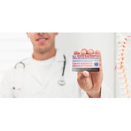 BibBoards Medical Mask Exemption Card, Wallet Size – Face Mask Exemption Notice for Individuals with Health or Disability Concerns – No Disclosure Required – Durable Medical Info Card for Daily Use
