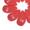 10PCS Golf Club Head Cover PU Leather Protective Abrasion Resistant