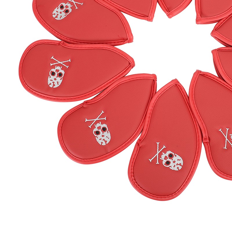 10PCS Golf Club Head Cover PU Leather Protective Abrasion Resistant