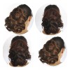 Generic Peluca De Pelo Rizado Corto Negro Natural, Cola De