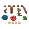 Rabbit Hanging Chew Toys Wood Grass Ball String Loofah Carrot