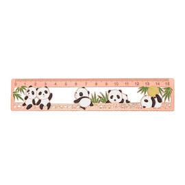 Rose Gold 6 Inch Metal Ruler Hollow Brass Rulers Panda Metal Bookmarks Straight Edge Office Products for Students Bullet Journal Art, Drafting Tools and Drafting Kits