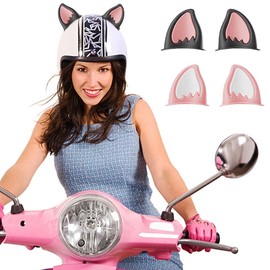 Pack of 4 Motorcycle Helmet Decorative Ears, Cat Ears, Motorcycle Helmet, Decorative, Motorcycle Helmet, Cat Ears, Corner Decoration, Motorcycle Helmet, Cat Ears Sticker