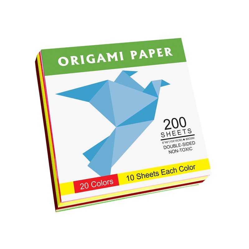 Origami Paper Double Sided Color - 200 Sheets - 20