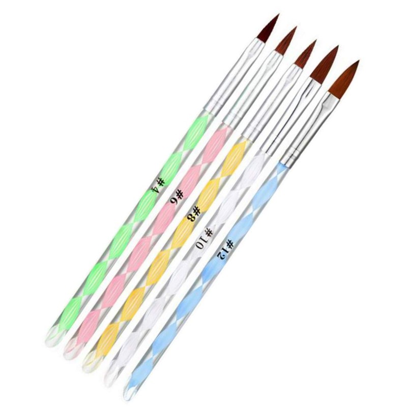 1 x 5-piece acrylic brush set, size 4, 6, 8,