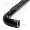 (2Pcs) 3 Inch Black Round Nerf Step Bars Side Steps