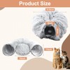 Plush Cat Tunnel Bed for Indoor Cats, Donut Tunnel Toys